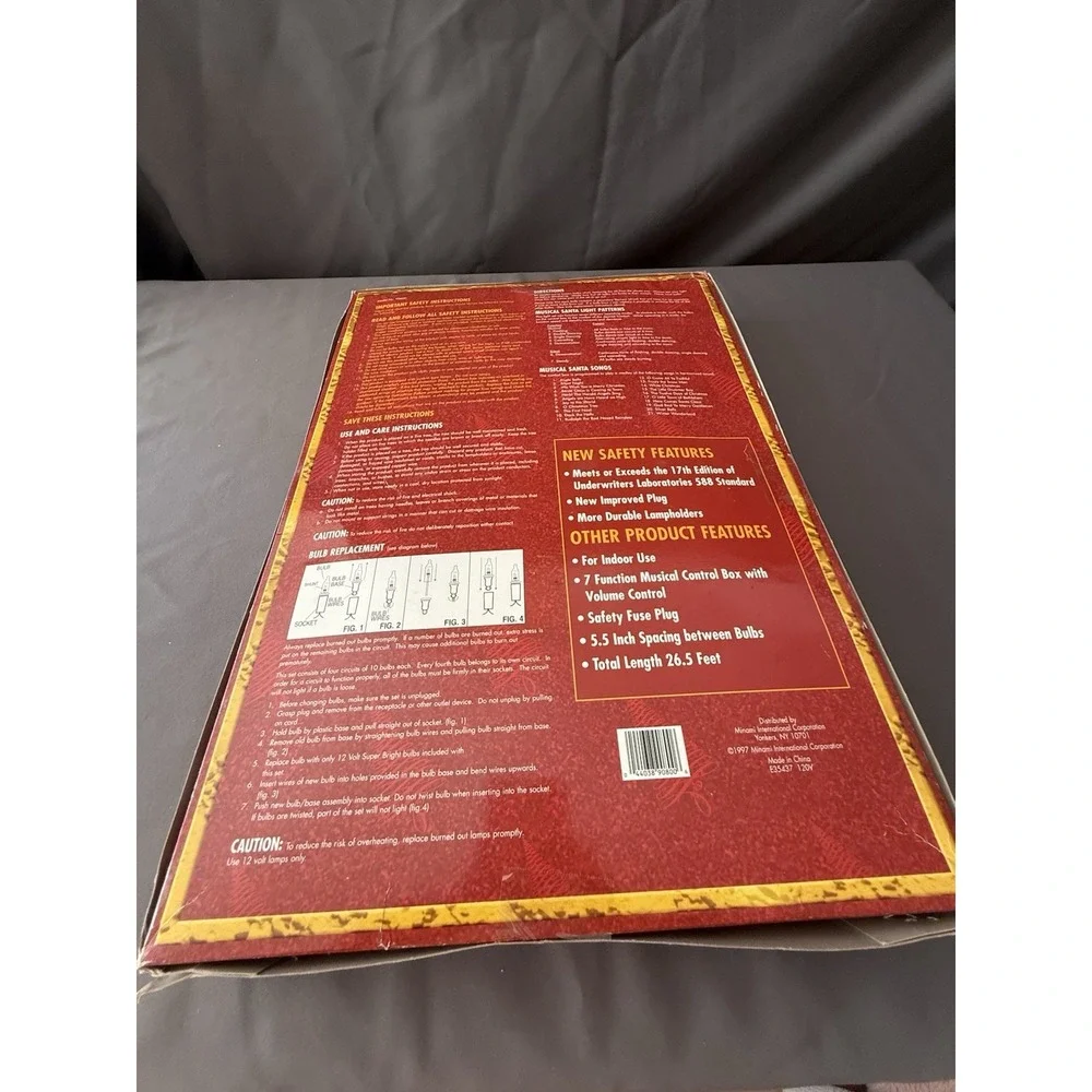 VTG  Foremost 30 Musical Santa Lights in Motion 21 Songs 7 Functions Christmas - Picture 9 of 10